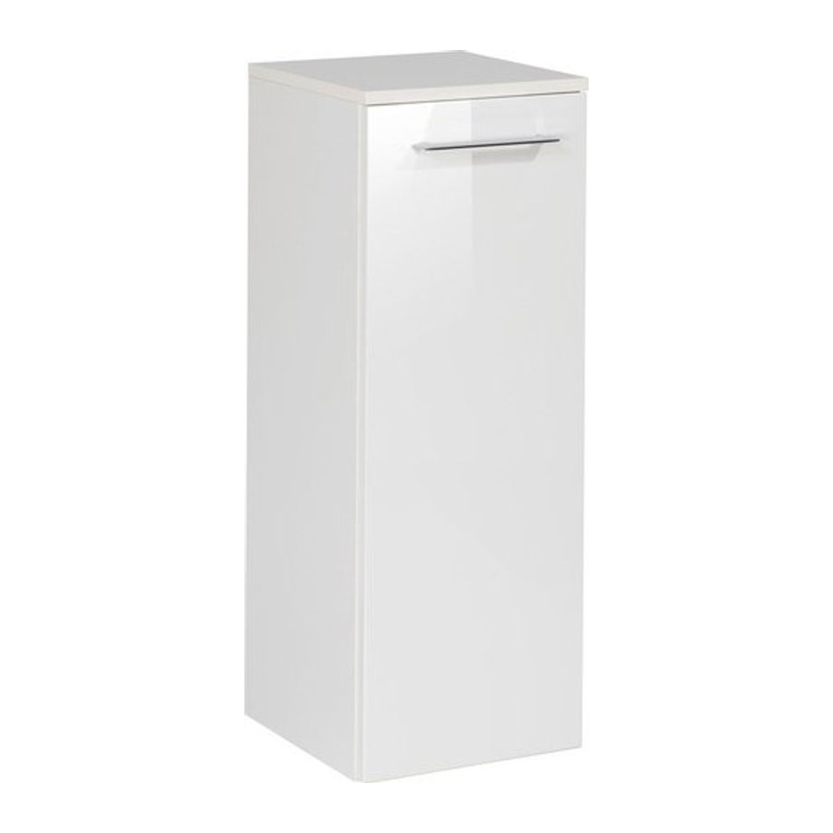 Fackelmann b.perfekt Hängeschrank in Weiß mit Chrom-Details, Modernes Design aus Holzwerkstoff und Glas, B/H/T: 30,2 x 81 x 32 cm - Bild 1