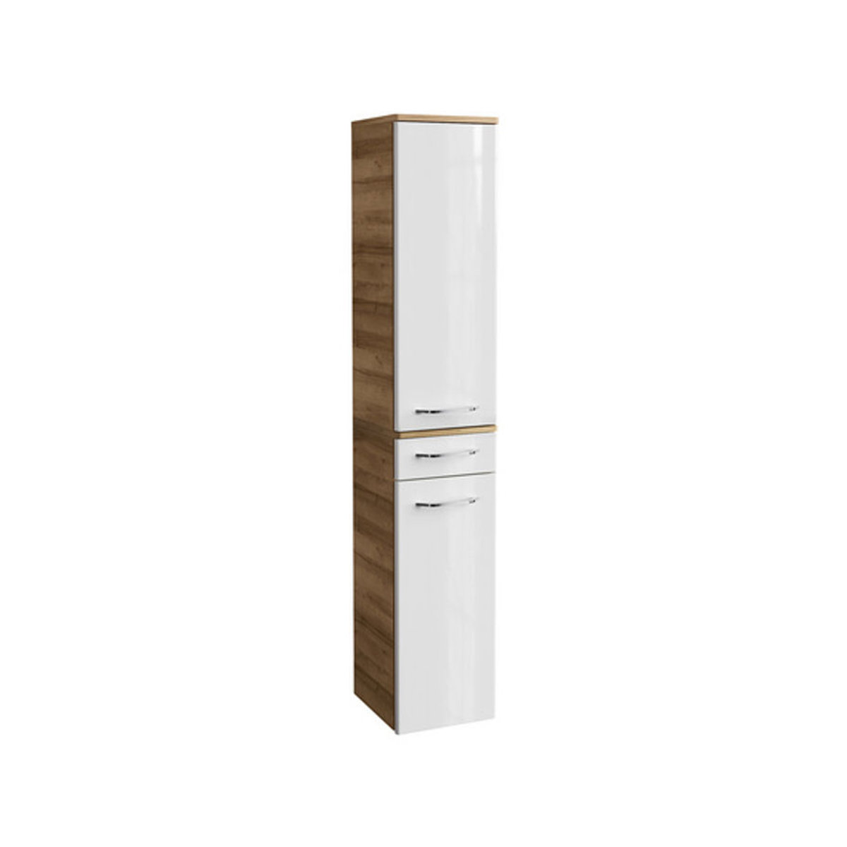 Fackelmann Hochschrank MILANO in Asteiche und Weiß mit 2 Drehtüren, B/T/H: 30,2 x 32 x 165,2 cm - Bild 2