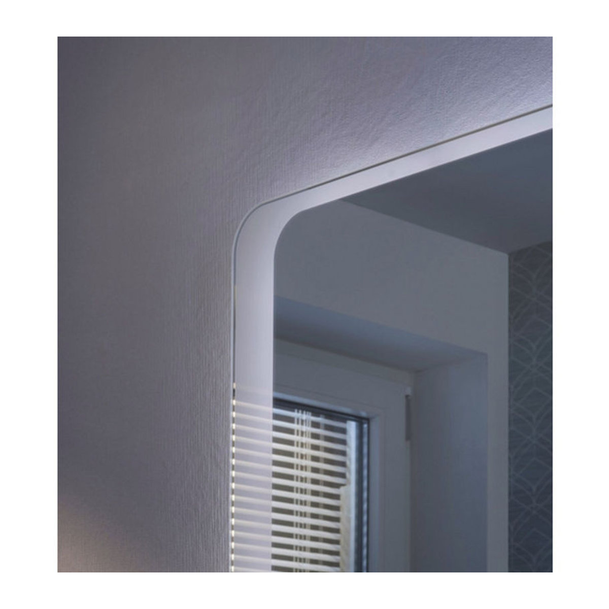 FACKELMANN Spiegelelement MILANO mit LED-Beleuchtung, grau, B/H/T: 80 x 80 x 3,1 cm - Bild 1