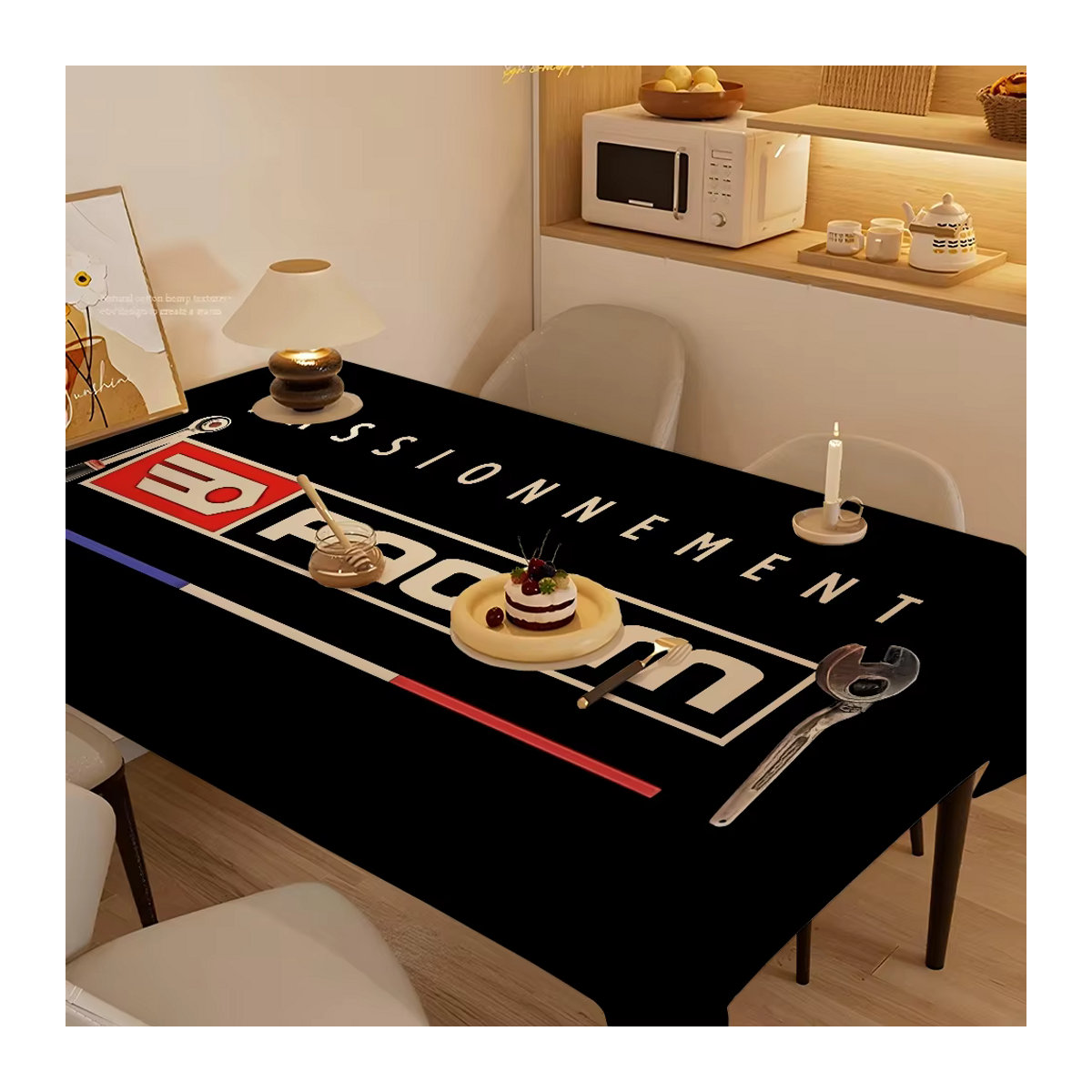 FACOM Tischdecke mit Logo in Schwarz für Home Dinner, Hochzeit, Bankett oder Outdoor-Partys - Bild 6