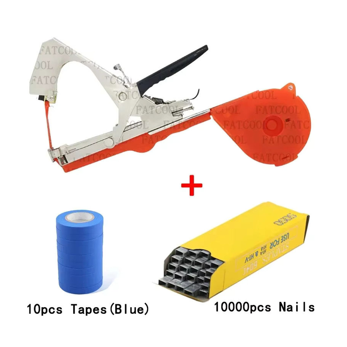 FACTOOL Bindemaschine für Pflanzen mit 10 Rollen Klebeband-Set in Bunt für Garten, Gemüse und Blumen - Bild 1