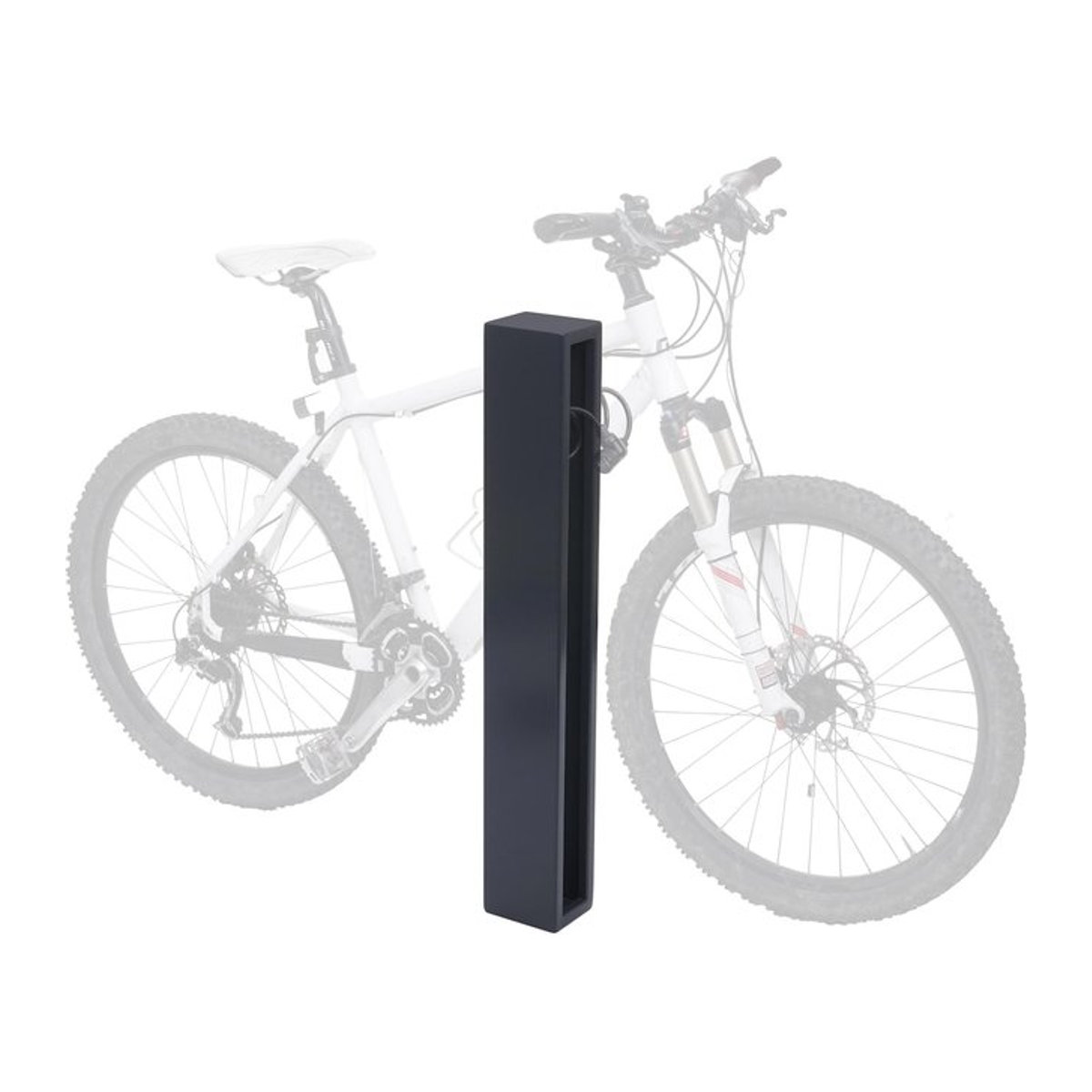 Fahrradbügel MCW-J80 Anlehnbügel aus verzinktem Stahl in Anthrazit, H x B x T: 87 x 13 x 10 cm - Bild 1