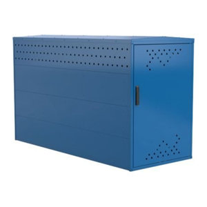 Fahrradgarage BikeBox 1 mit Giebeldach in Enzianblau RAL 5010