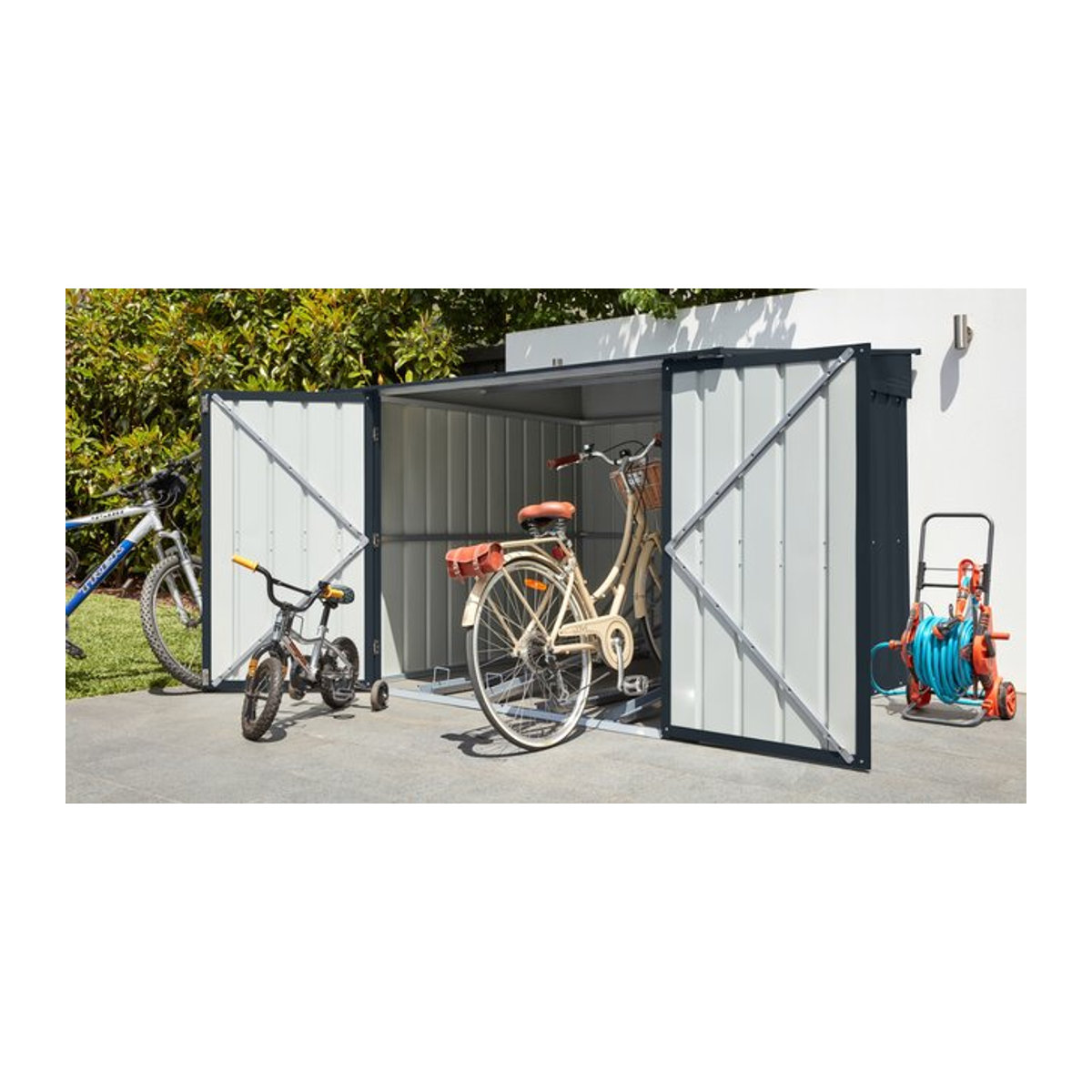 Fahrradgarage Family von Globel Industries in Anthrazit mit 3,82 m² - Bild 1