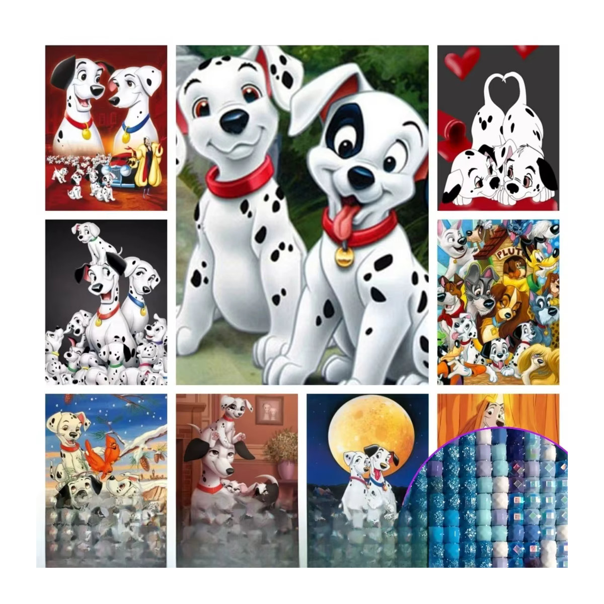 Fairy Dust AB 101 Dalmatiner 5D DIY Diamant Malerei Mosaik Set Disney Cartoon Hund Bild für Kinder in Mehrfarbig - Bild 3
