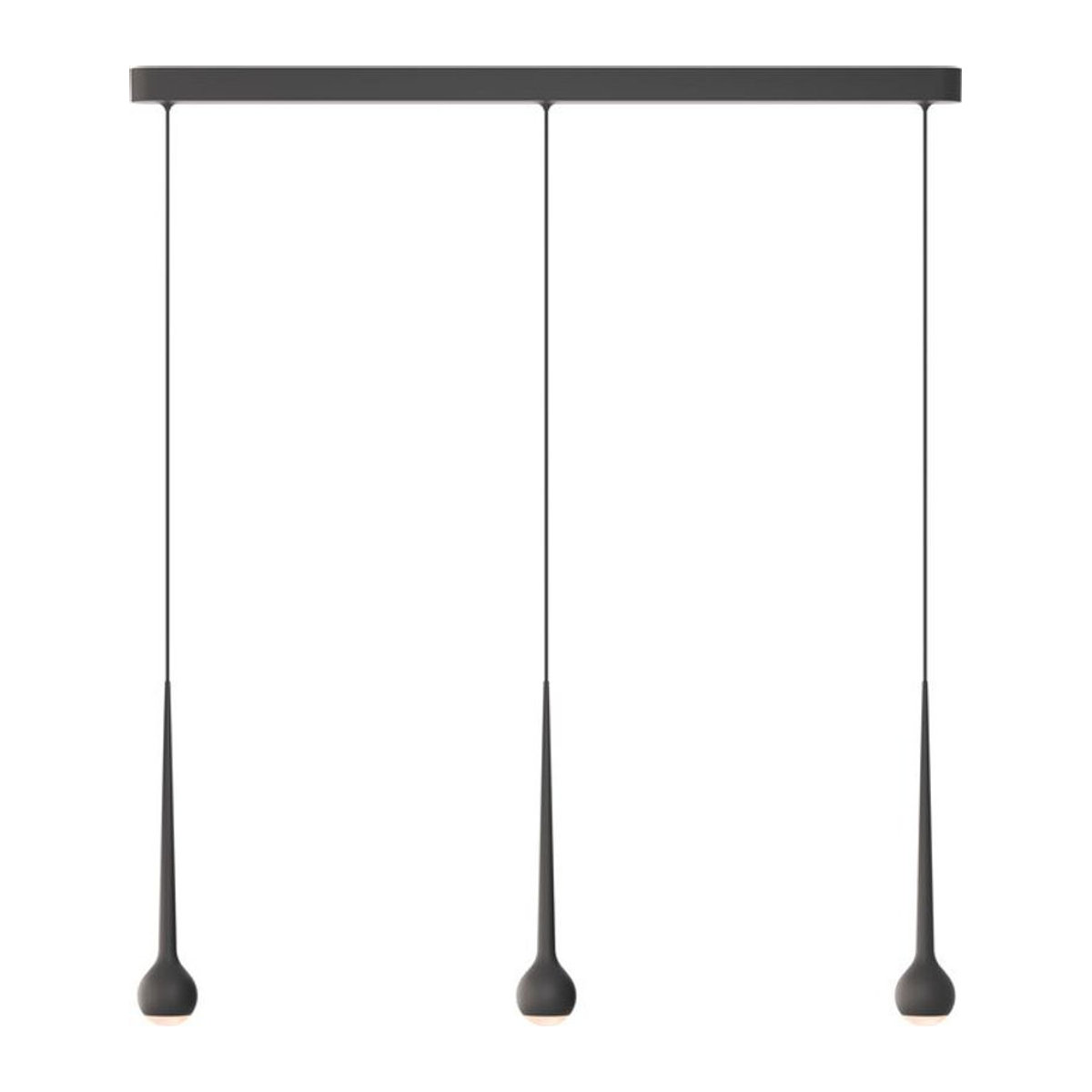 Falling Sun Trace 3/110 LED-Pendelleuchte 3-flammig in Grau und Schwarz aus Aluminium mit Sunset Dimming - Bild 1
