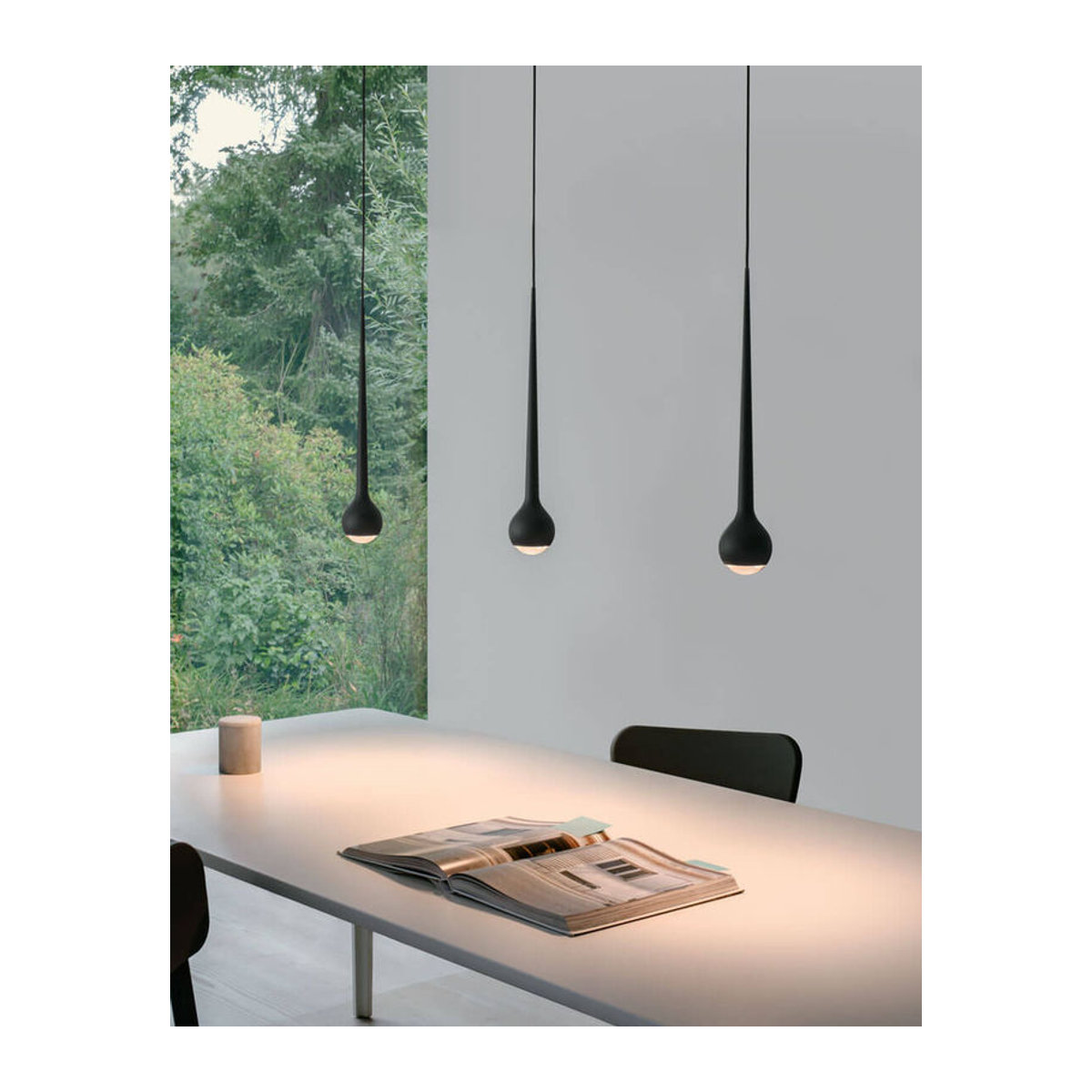 Falling Sun Trace 3/110 LED-Pendelleuchte 3-flammig in Grau und Schwarz aus Aluminium mit Sunset Dimming - Bild 2
