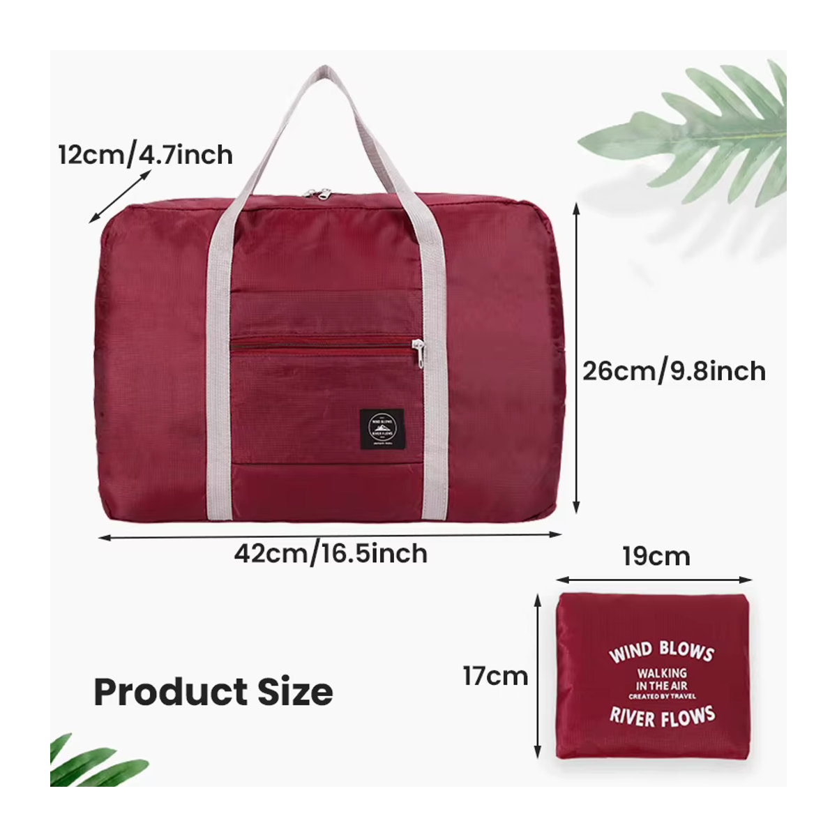 Faltbare Reisetasche als Handgepäck für Damen und Mädchen in Blau mit großem Fassungsvermögen für Sport und Wochenendausflüge - Bild 5