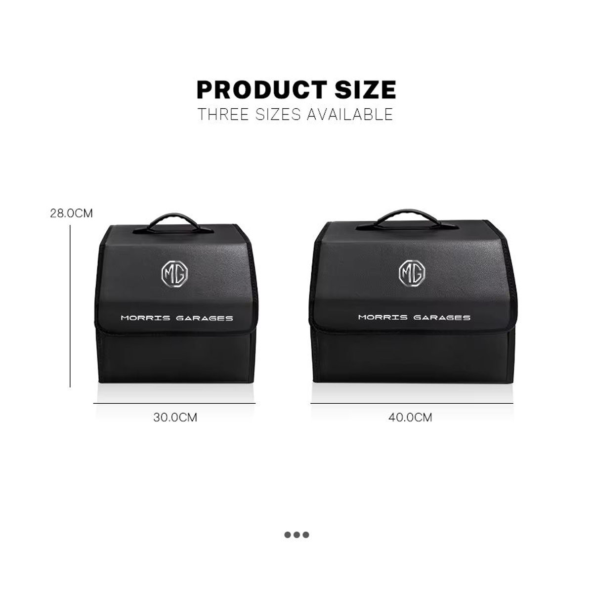 Faltbarer Auto Organizer aus Leder in Schwarz für MG MG3 MG5 MG6 MG7 GT GS Hector HS ZS ZX EZS EHS - Bild 5