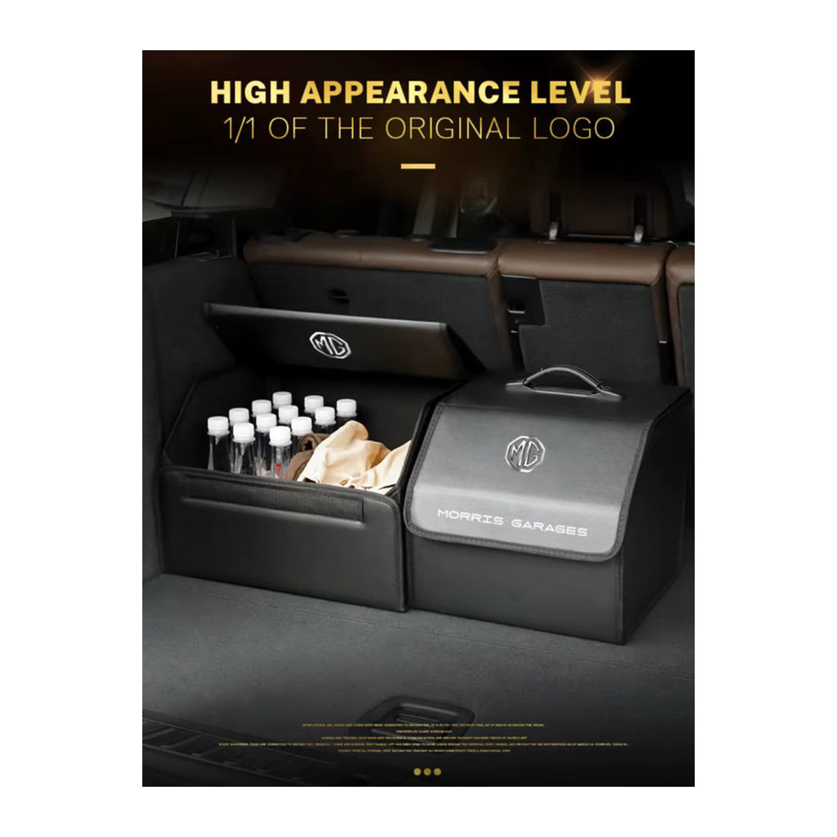 Faltbarer Auto Organizer aus Leder in Schwarz für MG MG3 MG5 MG6 MG7 GT GS Hector HS ZS ZX EZS EHS - Bild 6