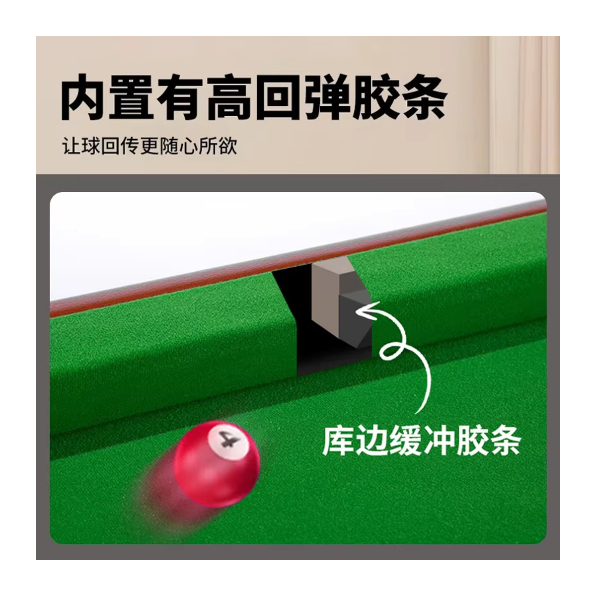 Faltbarer Fünfpunkt-Billard-Trainingstisch mit grüner Lederbibliothek und Eisenbeinen in Grün - Bild 3