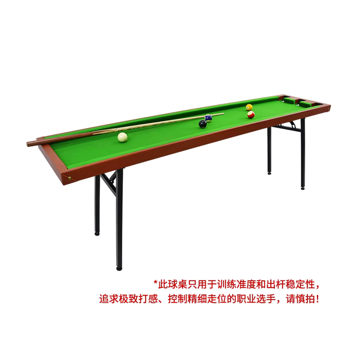 Faltbarer Fünfpunkt-Billard-Trainingstisch mit grüner Lederbibliothek und Eisenbeinen in Grün - Bild 5