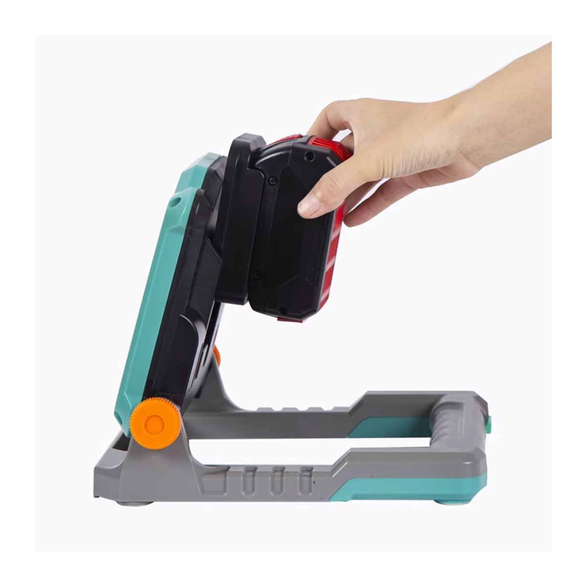 Faltbares LED Arbeitslicht für Makita, DeWalt, Milwaukee und Bosch 18V 20V Li-Ion Akkus als Camping-Flutlicht und Notfalllampe - Bild 2