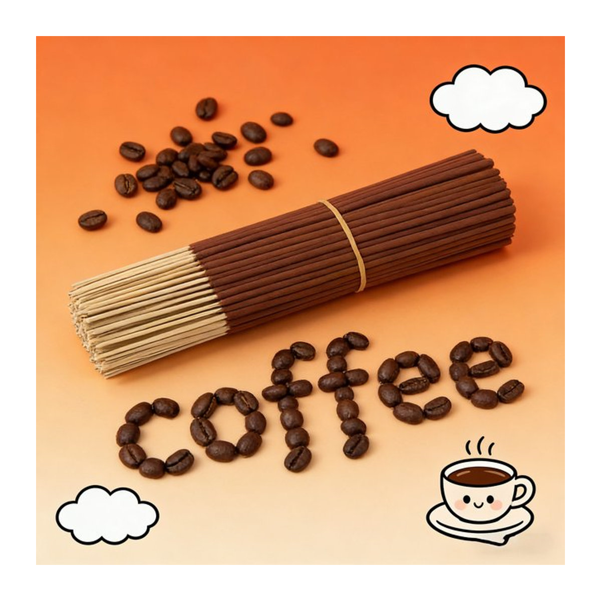 Familiar Scent Coffee Aroma Sticks Räucherstäbchen mit Kaffeeduft und Naturholz, Braun - Bild 1