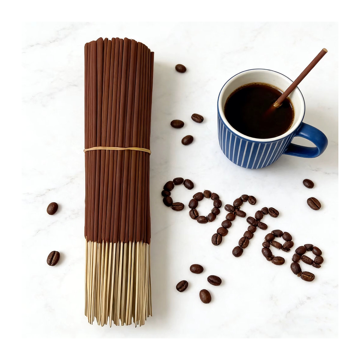 Familiar Scent Coffee Aroma Sticks Räucherstäbchen mit Kaffeeduft und Naturholz, Braun - Bild 2
