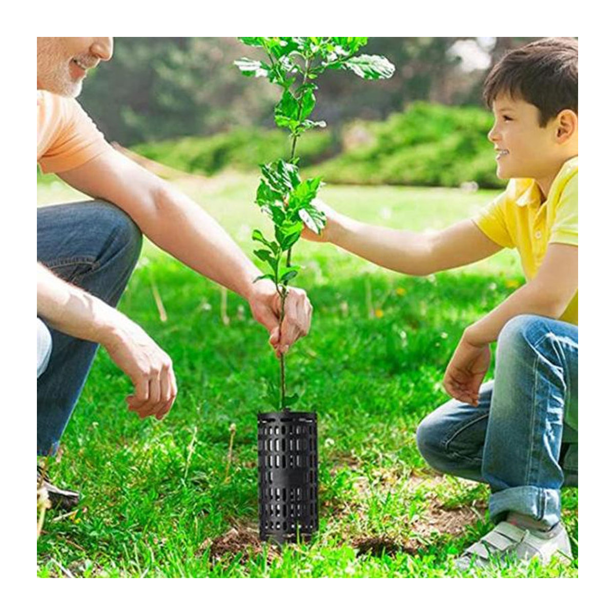 Family & Garden Baumstammschutz Set aus 2 Stück in Grün mit verstellbarem Design - Bild 11