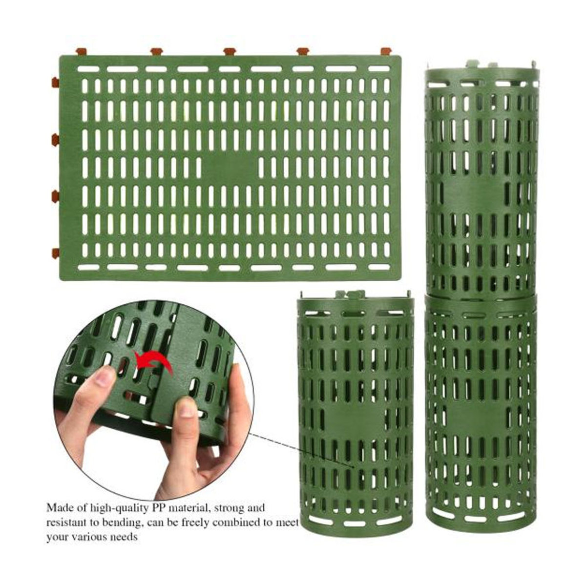 Family & Garden Baumstammschutz Set aus 2 Stück in Grün mit verstellbarem Design - Bild 2