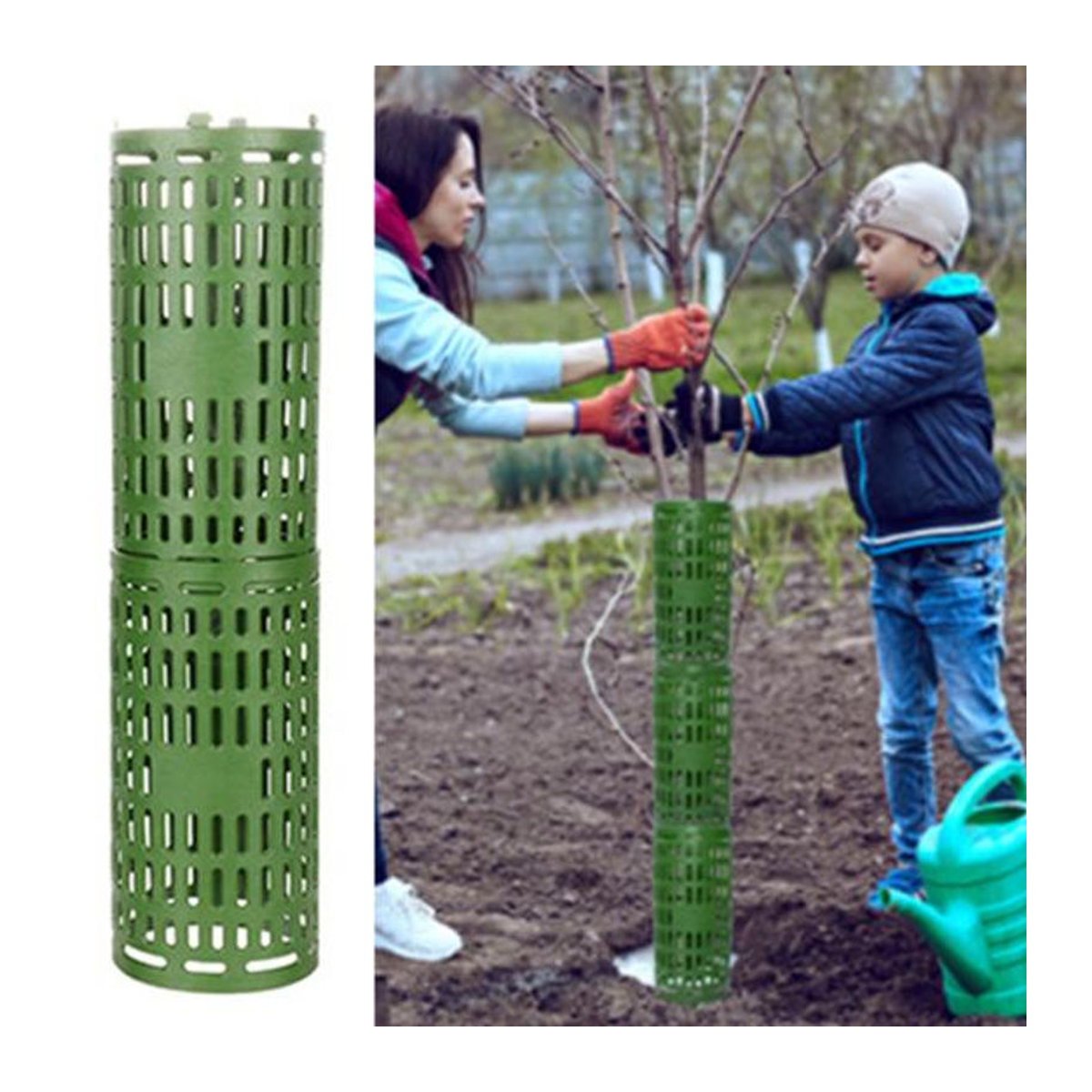 Family & Garden Baumstammschutz Set aus 2 Stück in Grün mit verstellbarem Design - Bild 7