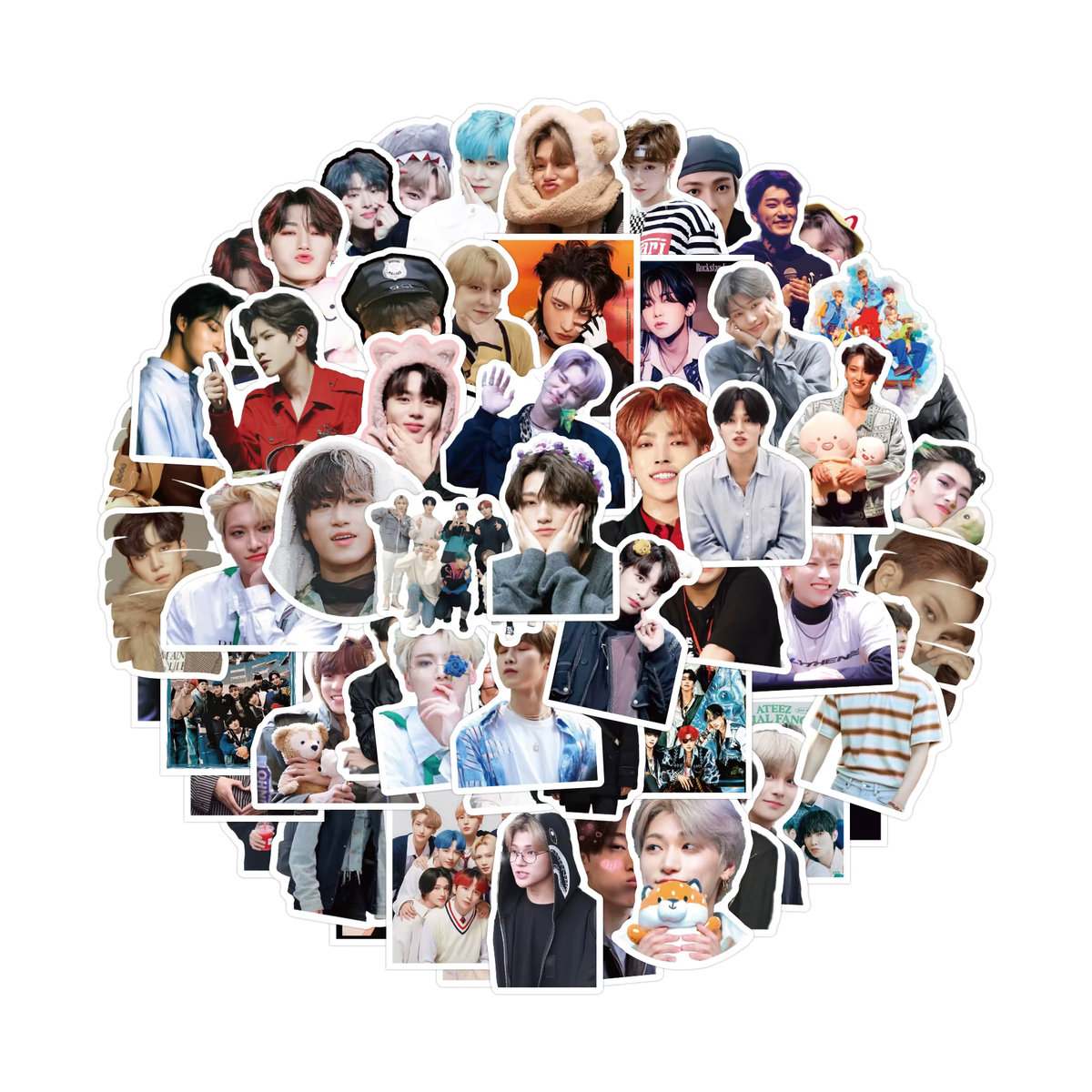 FANLU ATEEZ KPOP Aufkleber Set, mehrfarbig, wasserfeste Graffiti Sticker zur Dekoration - Bild 3