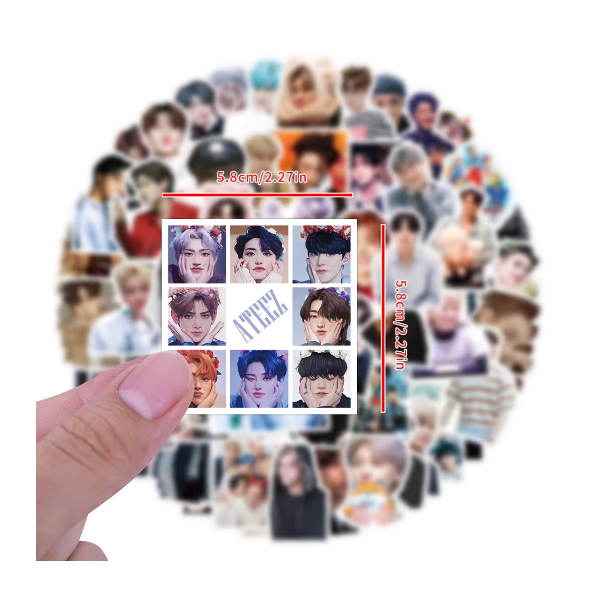 FANLU ATEEZ KPOP Aufkleber Set, mehrfarbig, wasserfeste Graffiti Sticker zur Dekoration - Bild 4
