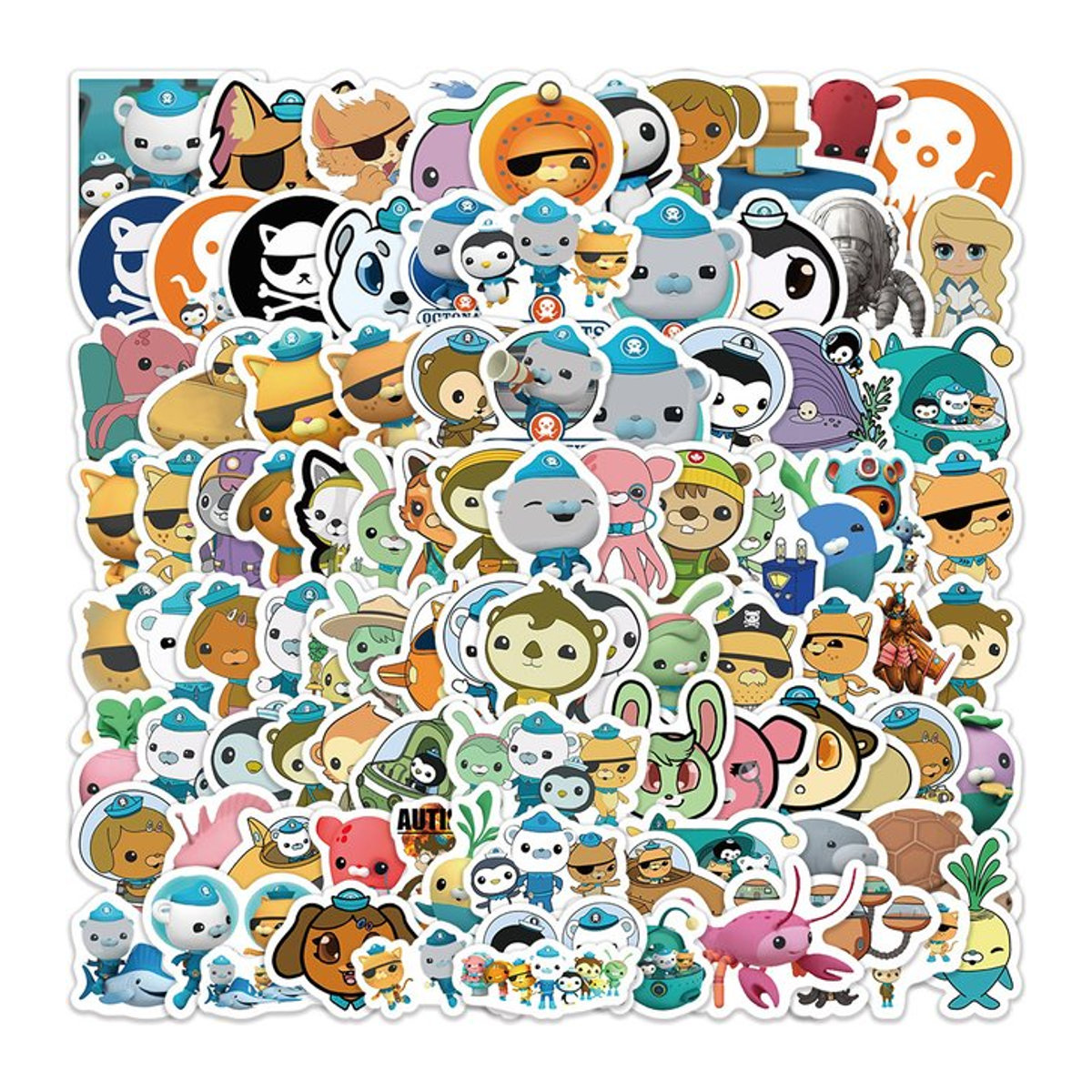 FANLU Die Octonauts Aufkleber Set mit Barnacles und Shellington, wasserfeste Cartoon Doodle Sticker für Kinder, mehrfarbig - Bild 1