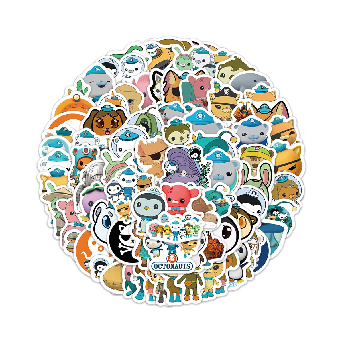 FANLU Die Octonauts Aufkleber Set mit Barnacles und Shellington, wasserfeste Cartoon Doodle Sticker für Kinder, mehrfarbig - Bild 2