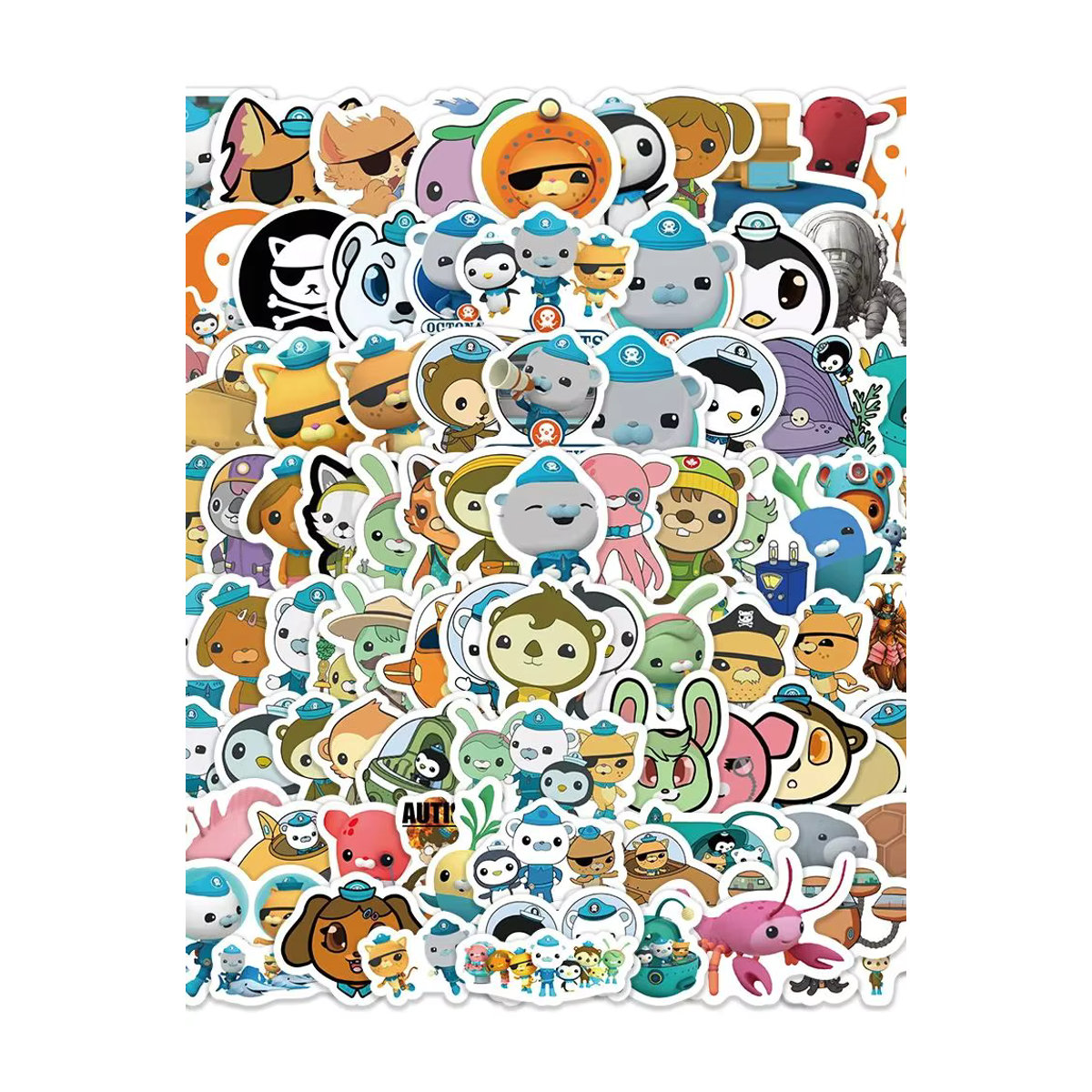 FANLU Die Octonauts Aufkleber Set mit Barnacles und Shellington, wasserfeste Cartoon Doodle Sticker für Kinder, mehrfarbig - Bild 6