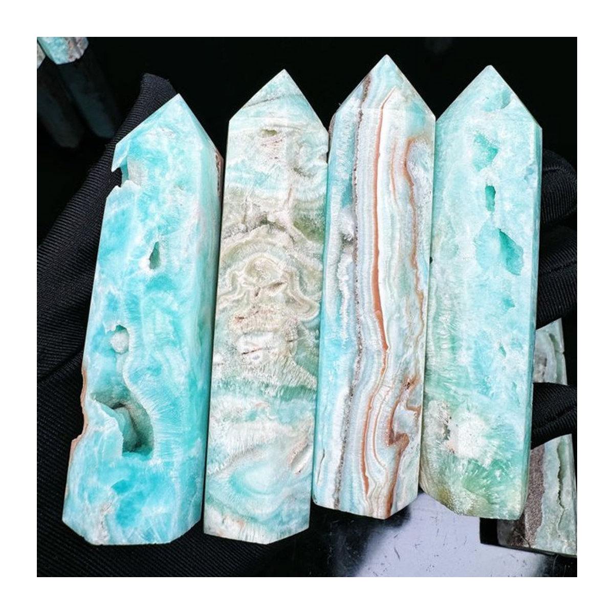 Fanshi Amethyst Kristall Turm polierter Heilstein in Lila und Mehrfarbig zur Feng Shui Dekoration - Bild 1