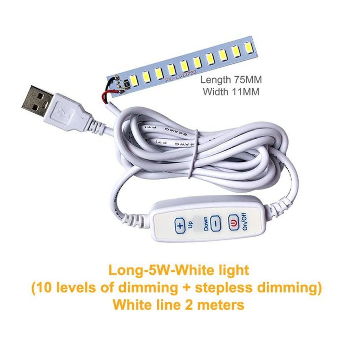 Fanwan Dimmbare LED-Lampe A19 mit USB-Dimmer, DC 5V SMD LED-Chips für DIY-Projekte - Bild 1