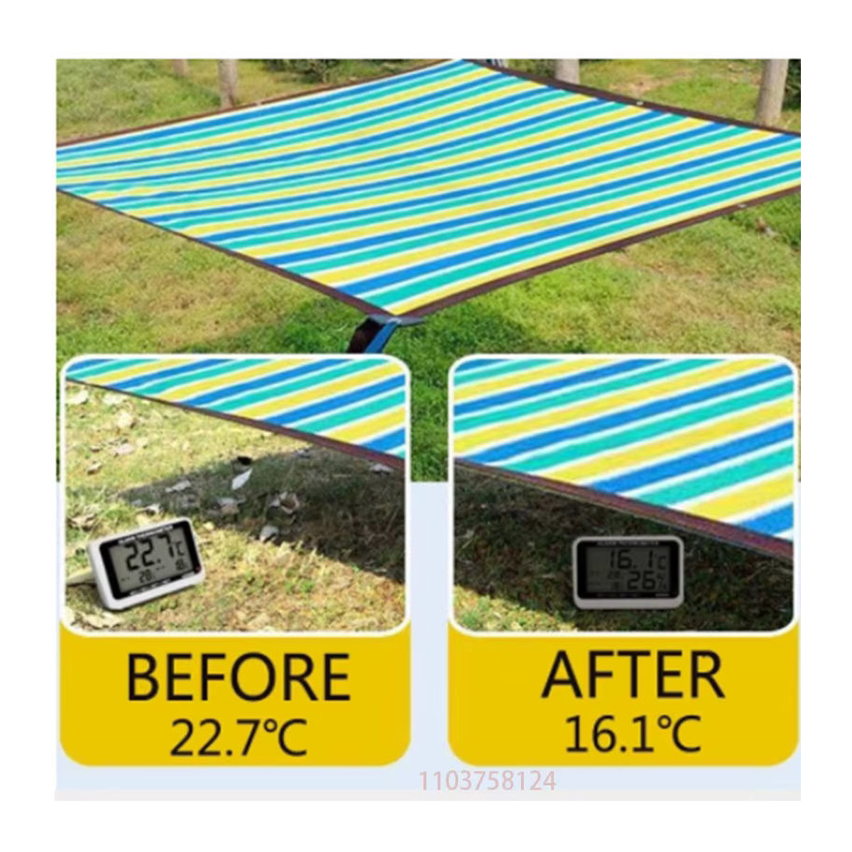 Farbiges Anti-UV-HDPE-Sonnenschutznetz mit 80 % Schattierungsrate für Sukkulenten und Schwimmbäder im Freien - Bild 4
