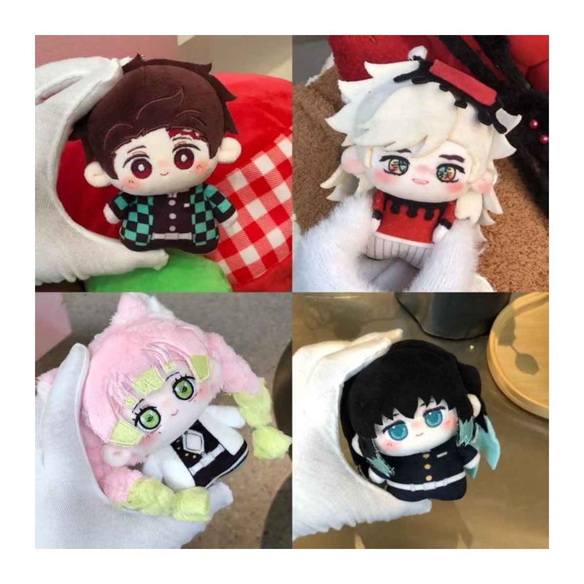 Fashnics Anime Plüschtier Giyu Tomioka Mitsuri Kanroji Douma Baumwollpuppe Schreibtischdekoration, Höhe: 10 cm, mehrfarbig - Bild 2