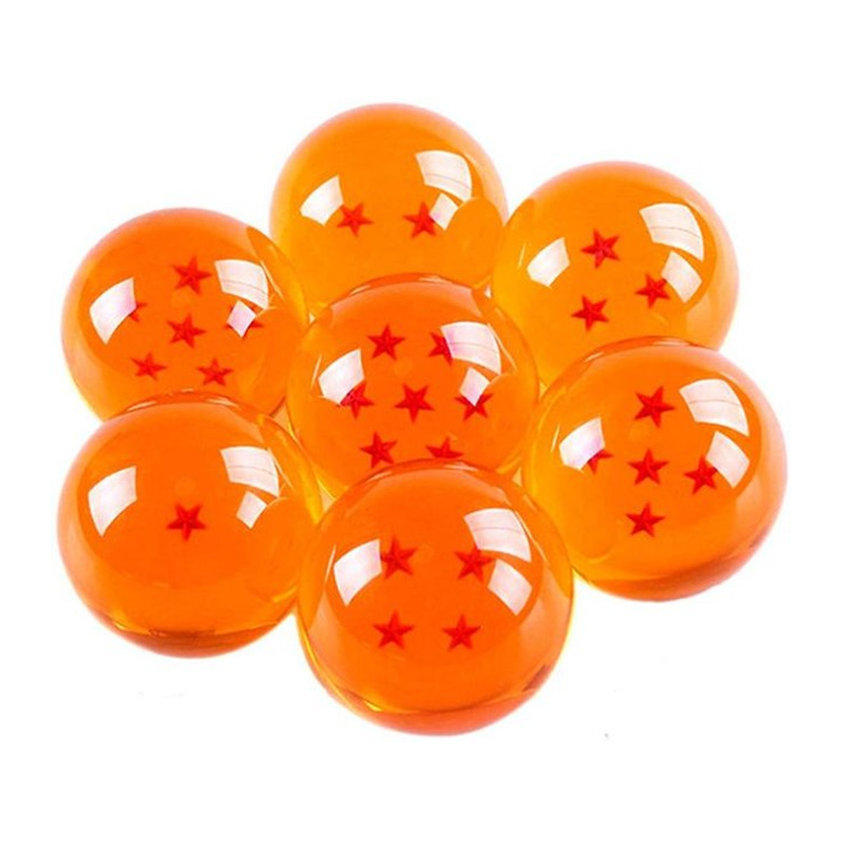 Fashnics Dragon Ball Z 7 Sterne Kristallkugeln Set, 7 Stück orangefarbene Anime Figuren aus Kunstharz zur Dekoration - Bild 1