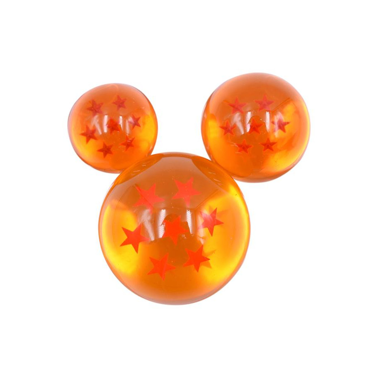 Fashnics Dragon Ball Z 7 Sterne Kristallkugeln Set, 7 Stück orangefarbene Anime Figuren aus Kunstharz zur Dekoration - Bild 3