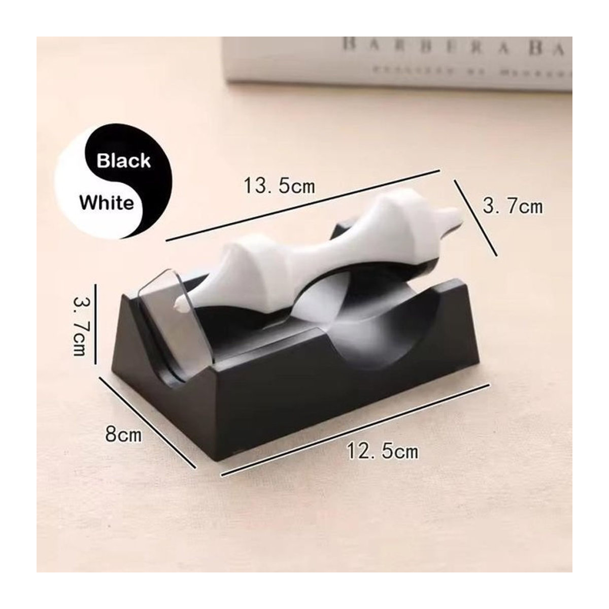 Fashnics Perpetuum Mobile mit magnetischer Aufhängung und rotierender Rolle in Schwarz als dekoratives wissenschaftliches Experiment für dein Büro oder dein Zuhause - Bild 1