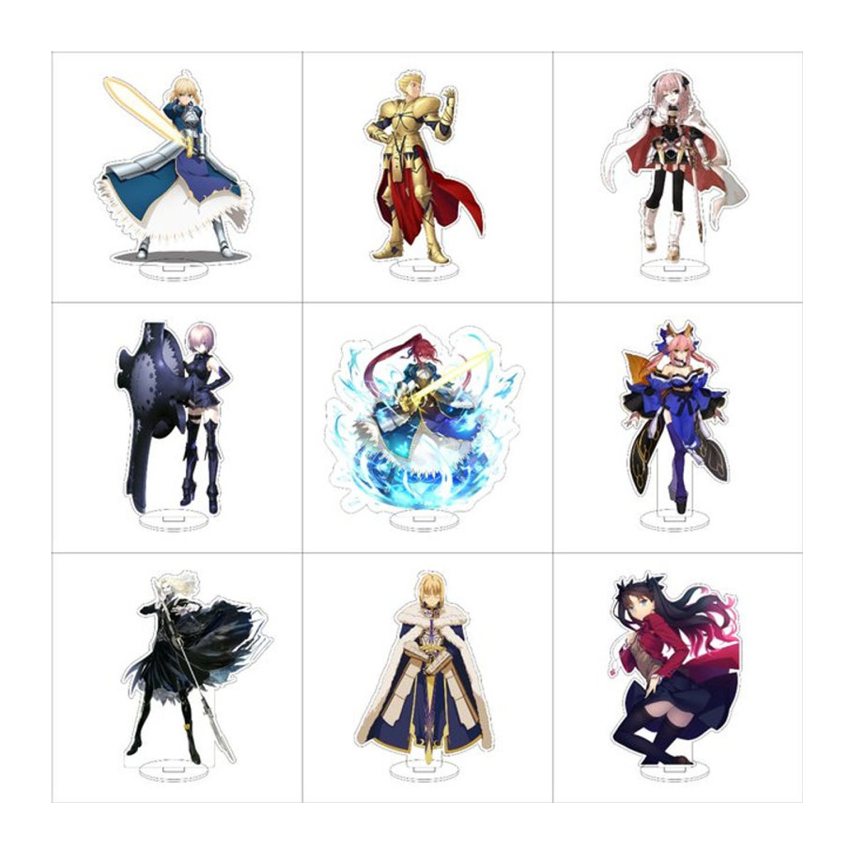 Fate Stay Night Anime Acryl Stand Figur Tamamo no Mae und Shirou Emiya Dekoration, mehrfarbig, Höhe: 16 cm - Bild 1