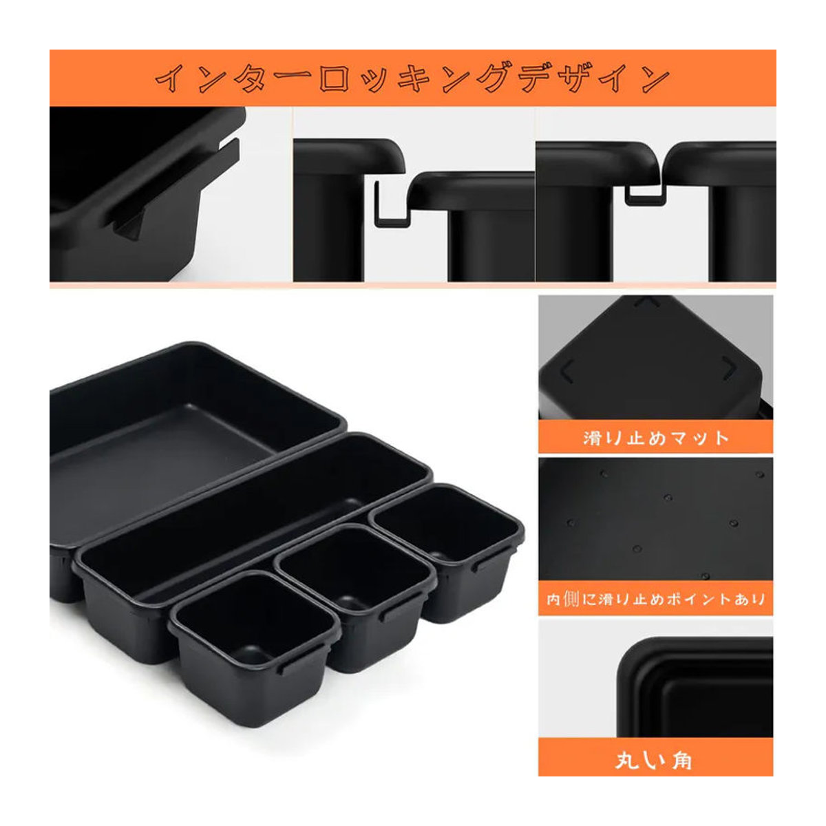 FAVORITE BASE Werkzeugkasten Organizer mit 48 Trennstücken in Schwarz für Schubladen, Werkstattwagen und Werkbänke - Bild 6