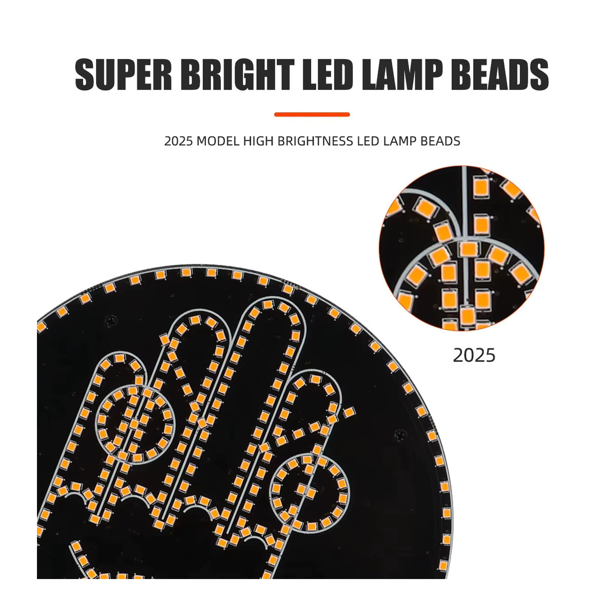 Fccemc LED Atmosphäre Lampe mit Fernbedienung und Multi-Funktions-Display für die Auto-Heckscheibe in Schwarz - Bild 4