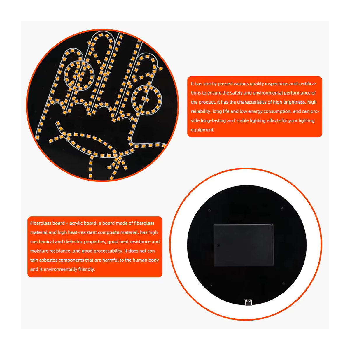 Fccemc LED Atmosphäre Lampe mit Fernbedienung und Multi-Funktions-Display für die Auto-Heckscheibe in Schwarz - Bild 5