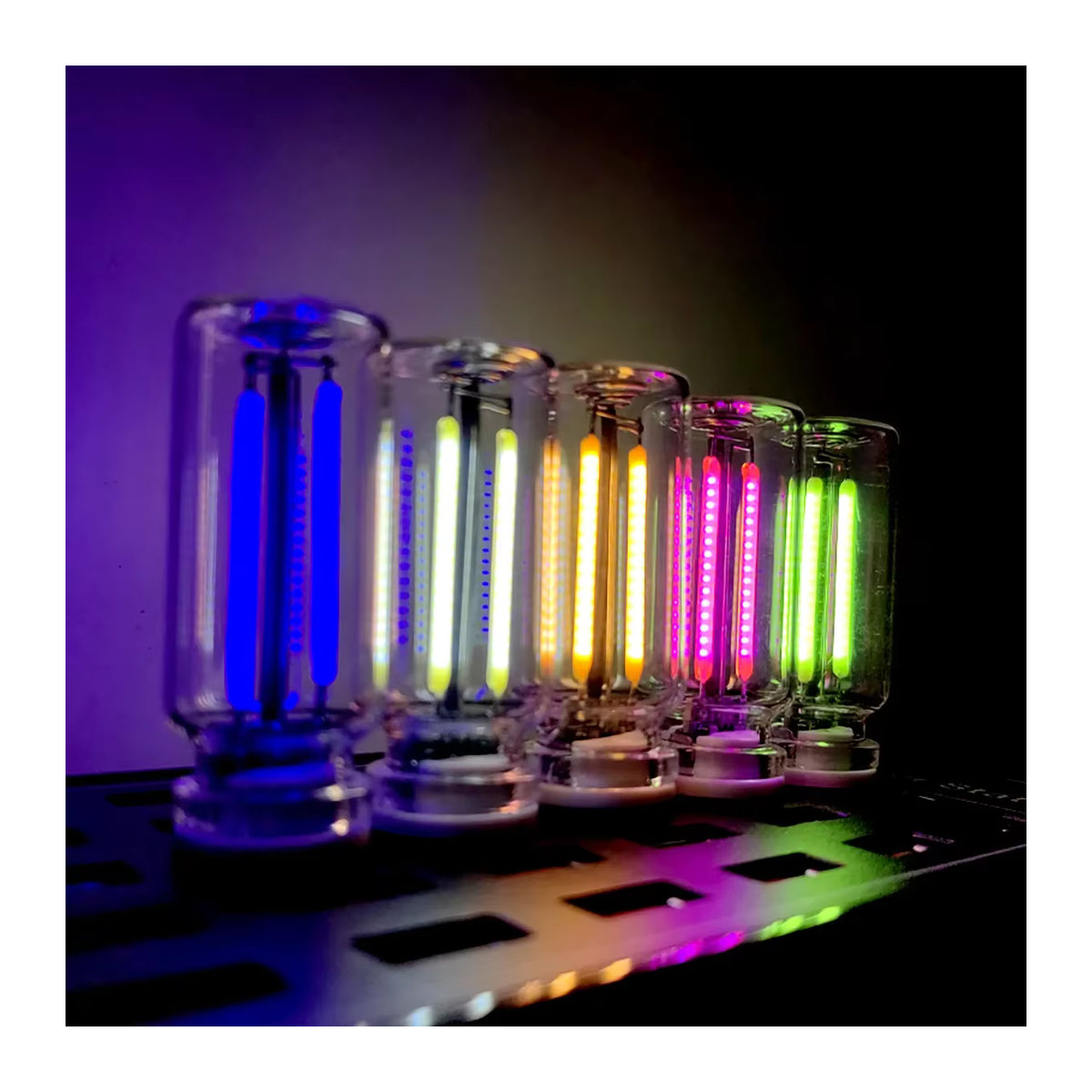 Fccemc Tragbares USB-Touch-Nachtlicht aus Glas in Bunt, Minimalistisches LED-Plug-and-Play-Nachtlicht für Auto, Schlafzimmer und Camping - Bild 6