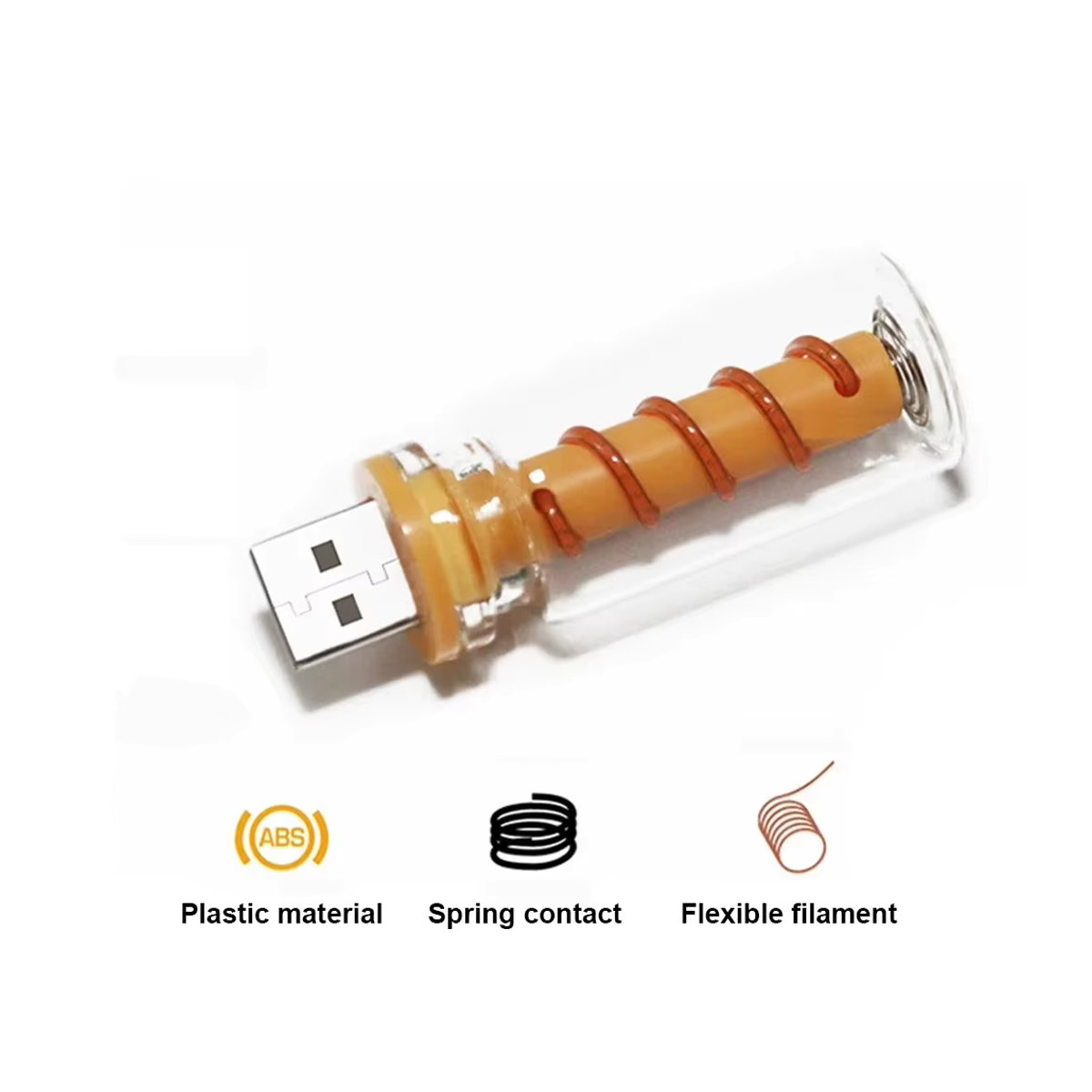 Fccemc USB LED Nachtlicht in Spirale Form mit Touch-Funktion, Bunt, Retro Design für Auto und Schlafzimmer - Bild 3