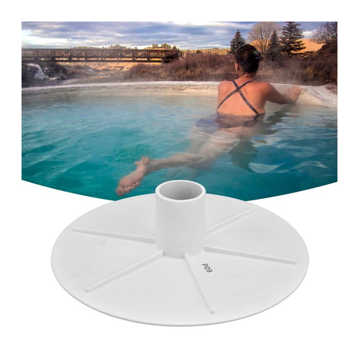 Fdit Skimmer Vakuumplatte Adapter aus Kunststoff für die einfache Installation im Pool - Bild 1