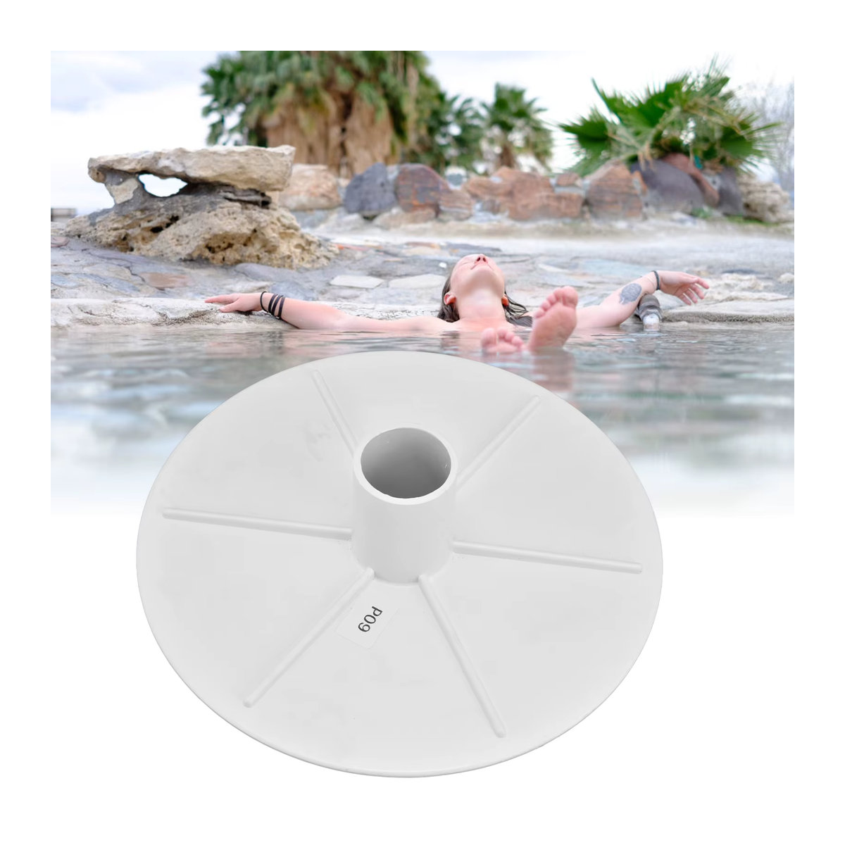 Fdit Skimmer Vakuumplatte Adapter aus Kunststoff für die einfache Installation im Pool - Bild 2