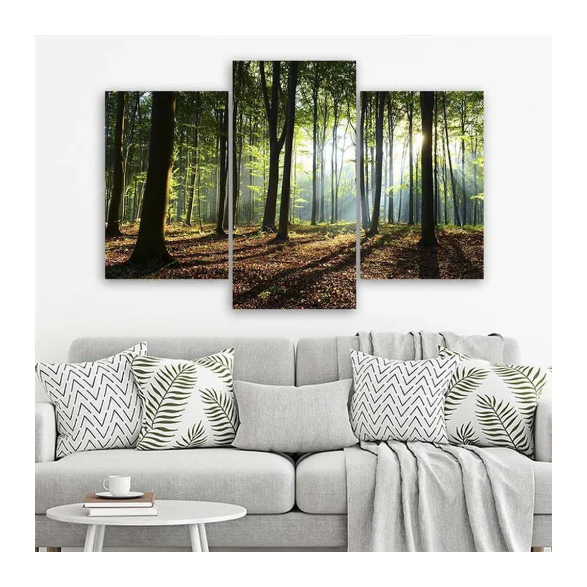Feeby Leinwandbild Boslandschaft Natur mehrfarbig, Querformat, B: 60 cm, H: 40 cm - Bild 1