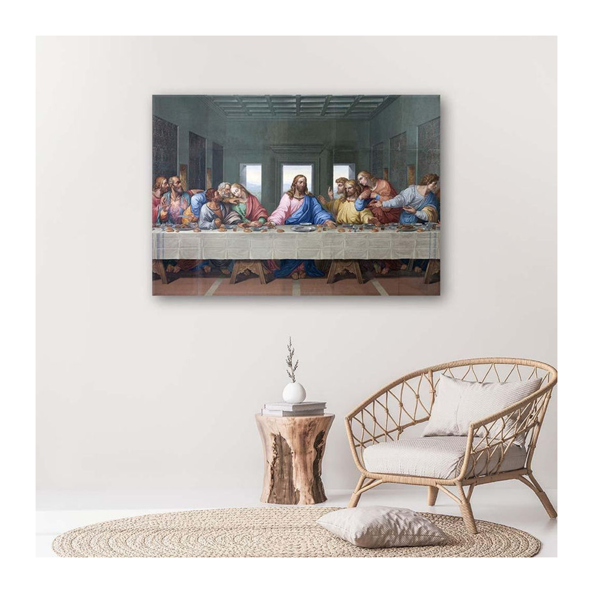 Feeby Leinwandbild Das letzte Abendmahl von Leonardo da Vinci, mehrfarbig, B: 100 cm, H: 70 cm - Bild 2