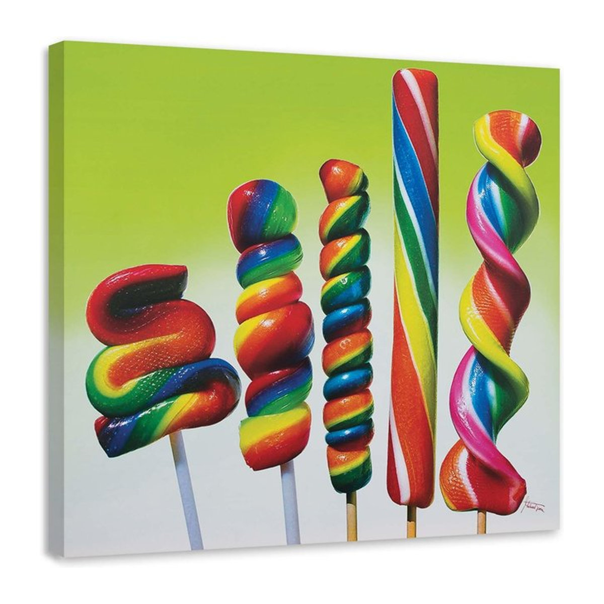 Feeby Leinwandbild Lollipop mehrfarbig B/H: 30 x 30 cm - Bild 1