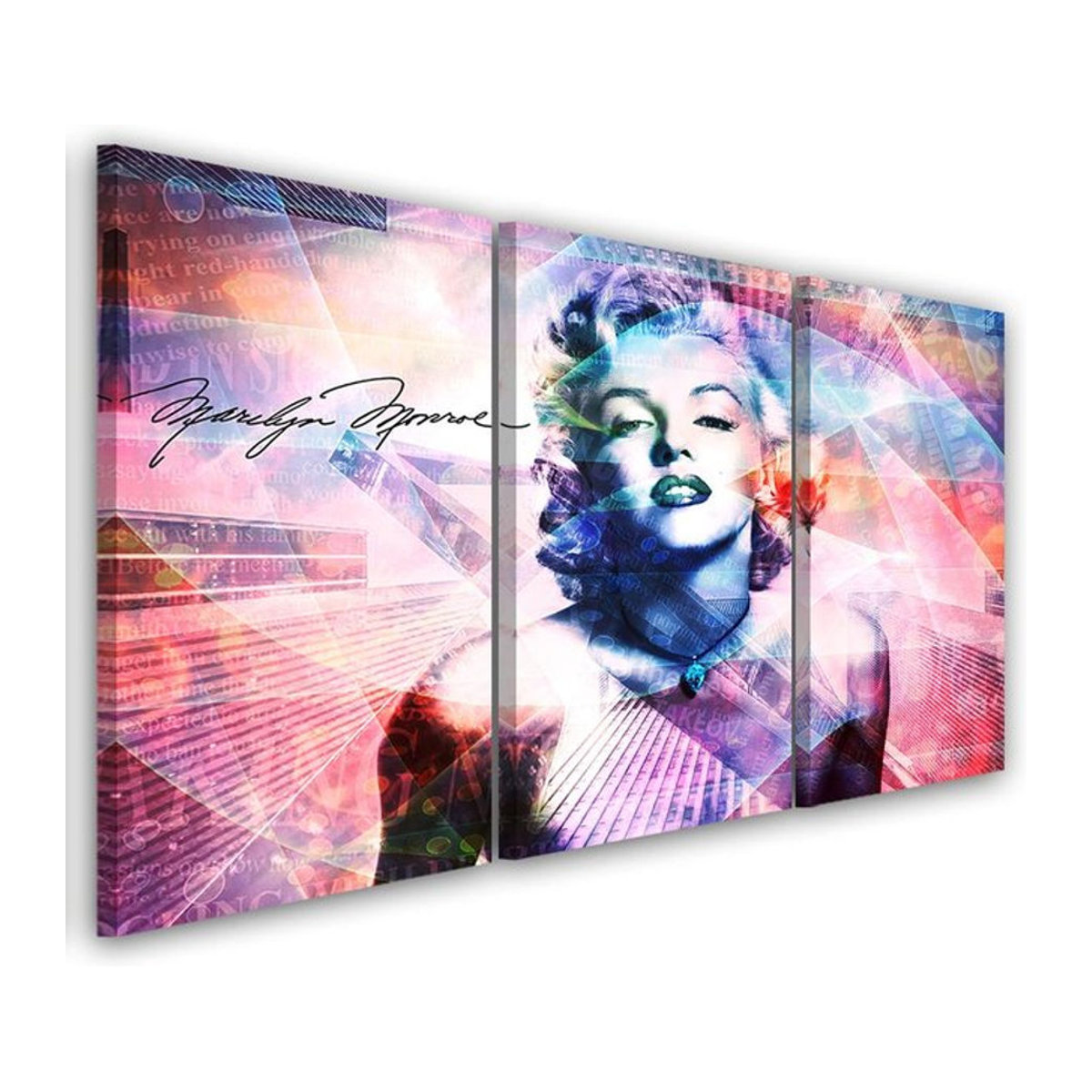 Feeby Leinwandbild Marilyn Monroe Porträt mehrfarbig Querformat Breite: 60 cm, Höhe: 40 cm - Bild 1