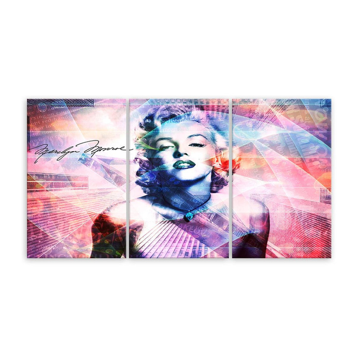 Feeby Leinwandbild Marilyn Monroe Porträt mehrfarbig Querformat Breite: 60 cm, Höhe: 40 cm - Bild 3