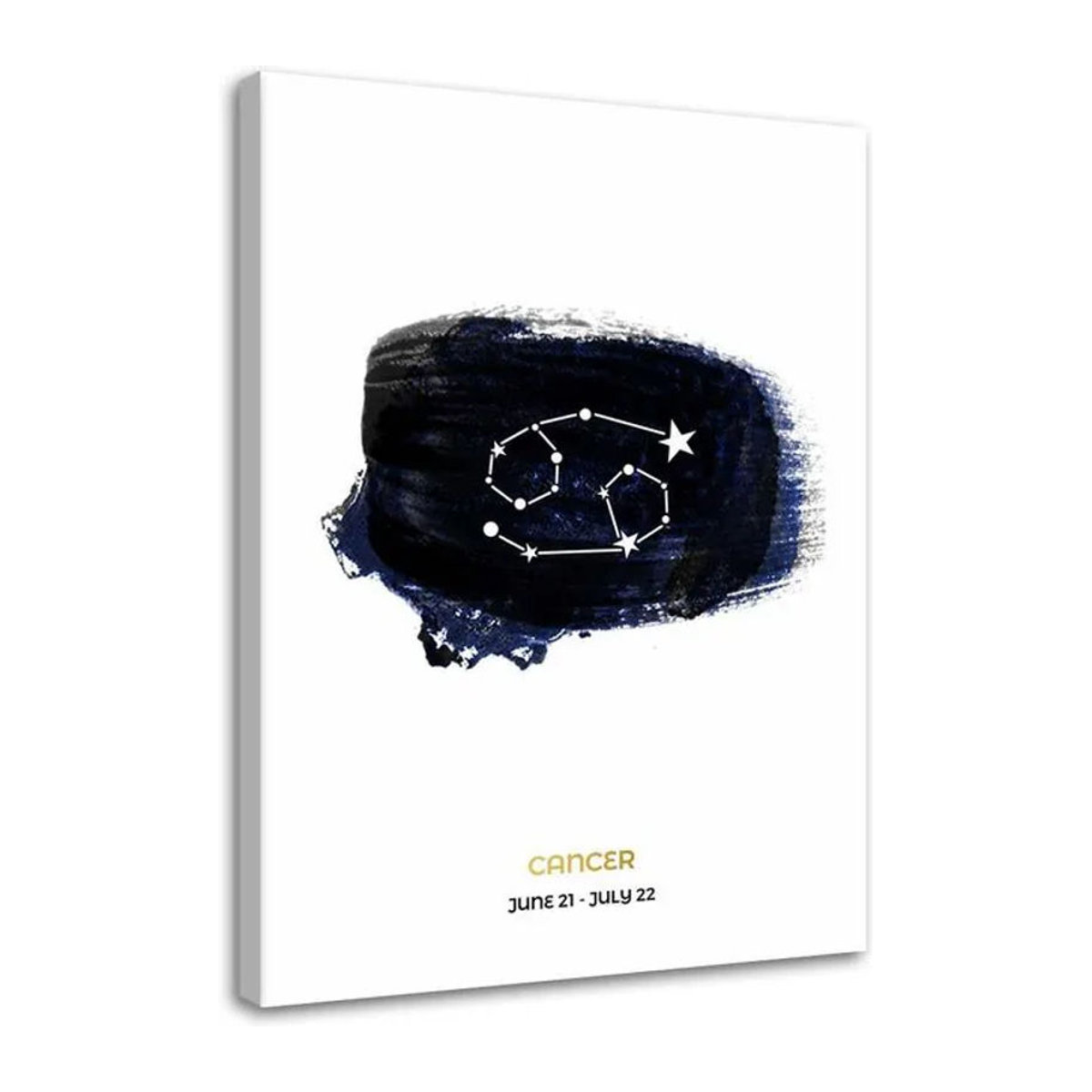 Feeby Leinwandbild Sternzeichen Krebs Abstrakt Dekoration Weiß/Schwarz B: 40 cm, H: 60 cm - Bild 1