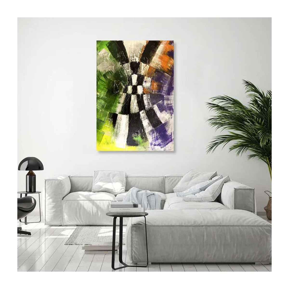 Feeby Leinwanddruck Abstrakt Modern Mehrfarbig Querformat B: 60 cm, H: 40 cm - Bild 3