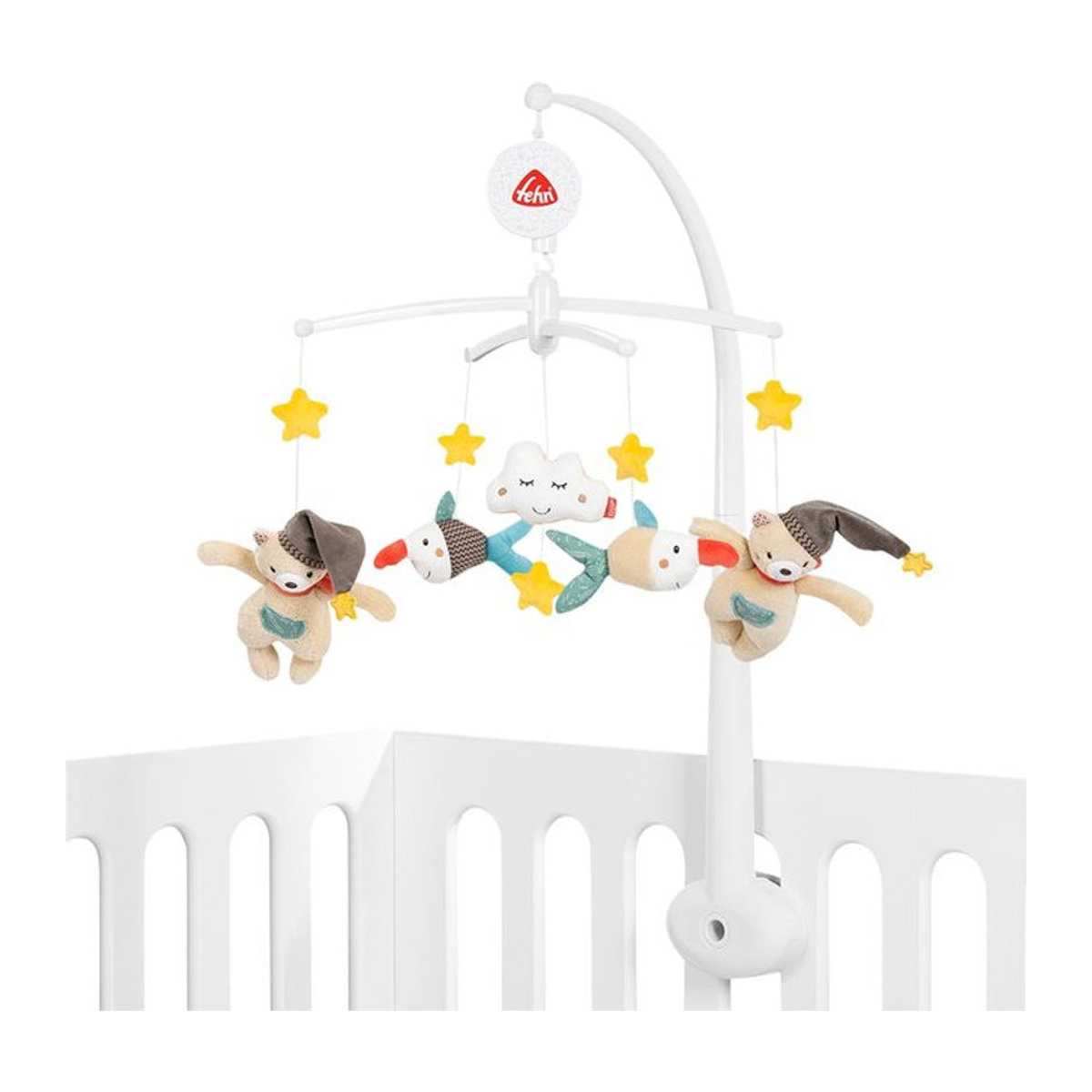 Fehn Musik-Mobile Bär Bruno mit Spieluhr und Textilfiguren, mehrfarbig, Höhe: 40 cm - Bild 1